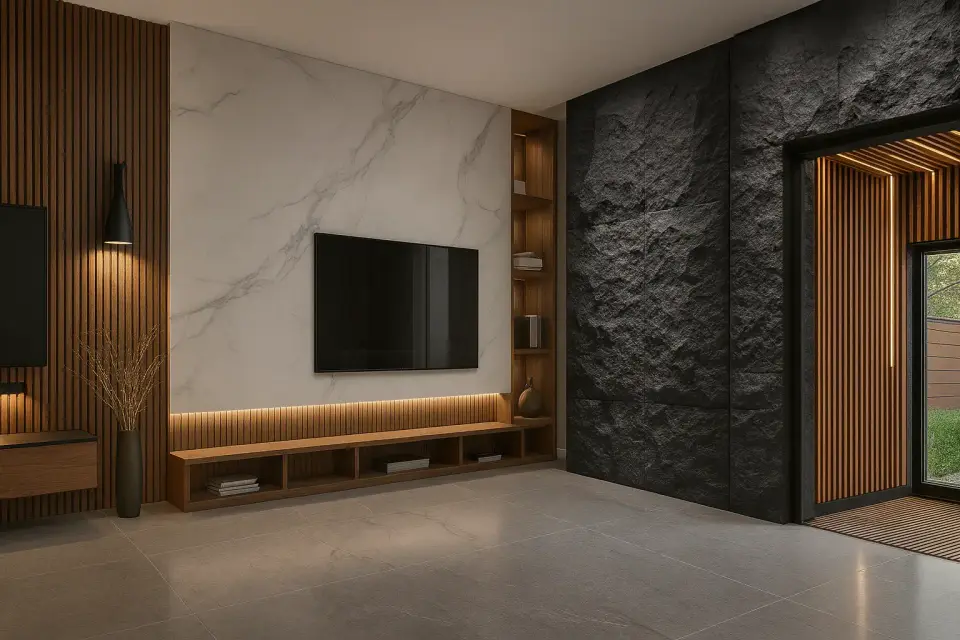 Custom slat wall panel installation by SD Wall Panels