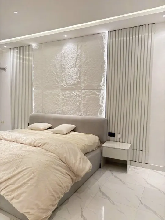 Customer wall panel bedroom project photo by SD Wall Panels in San Diego