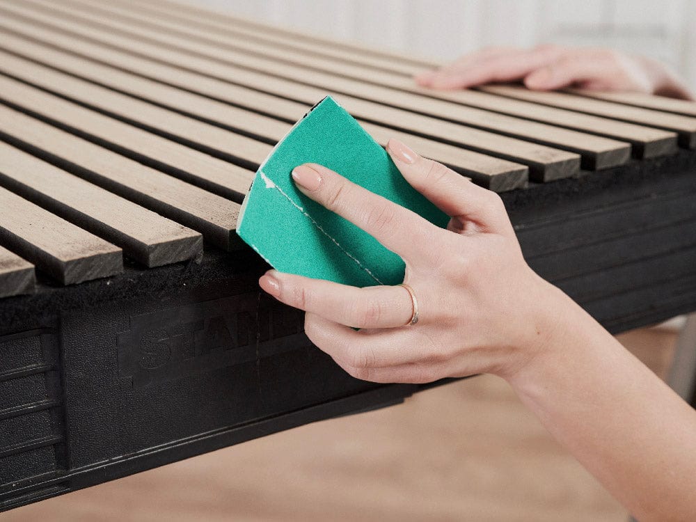 Step 4: Sand the cut edges of the panel until smooth.