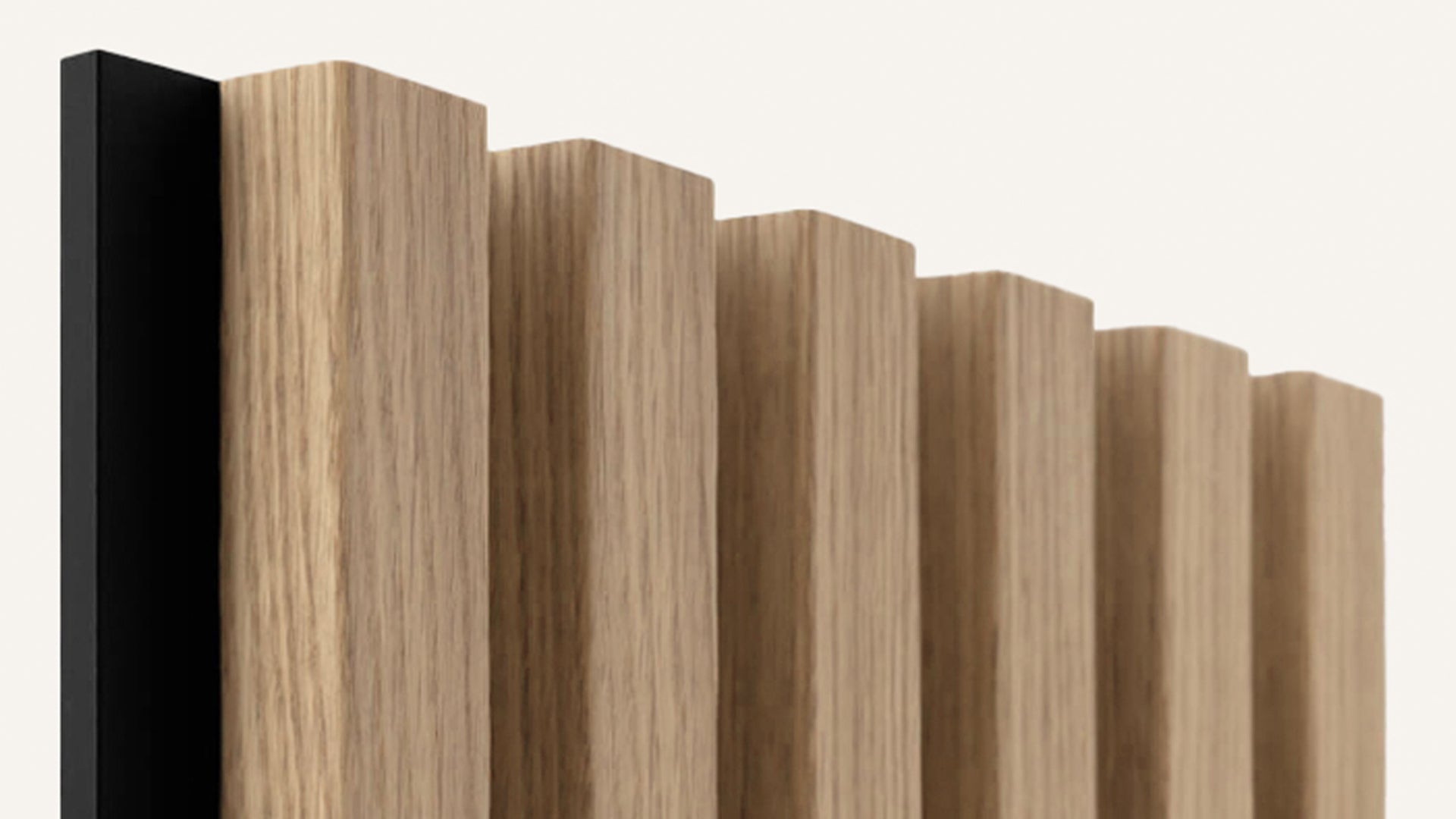 Slat profile showing moisture-resistant MDF core layers.