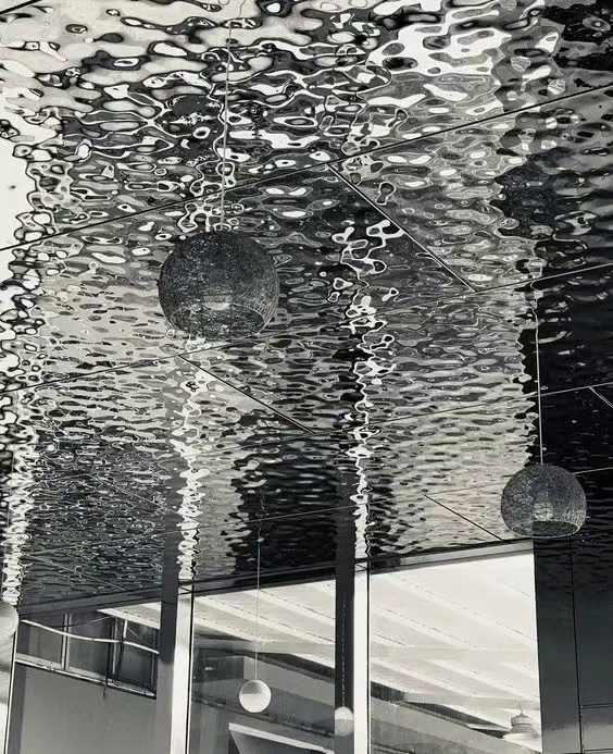 Water Ripple panel installed - feature wall application