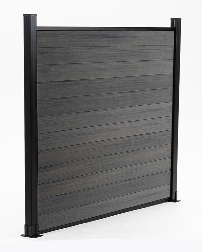 Composite Fence Co-Extrusion Black - Full View - San Diego