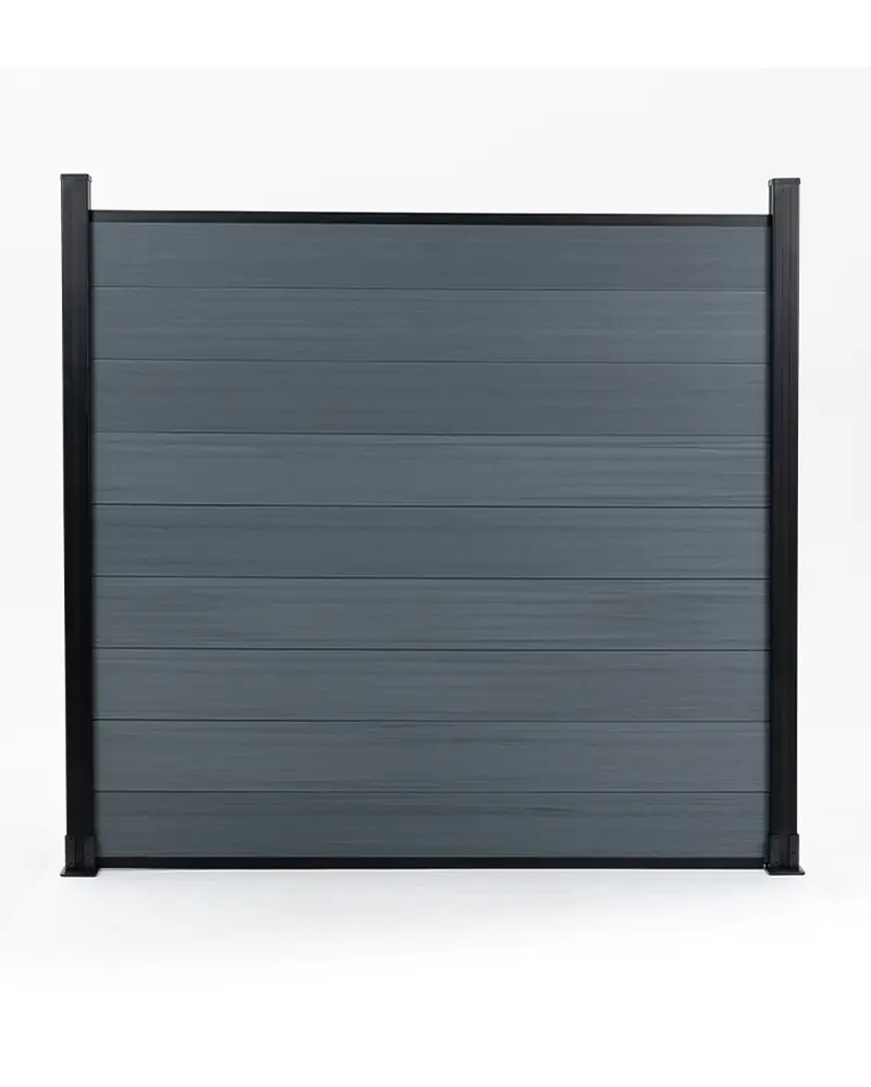 Composite Fence Co-Extrusion Light Gray Color - Close Up Detail