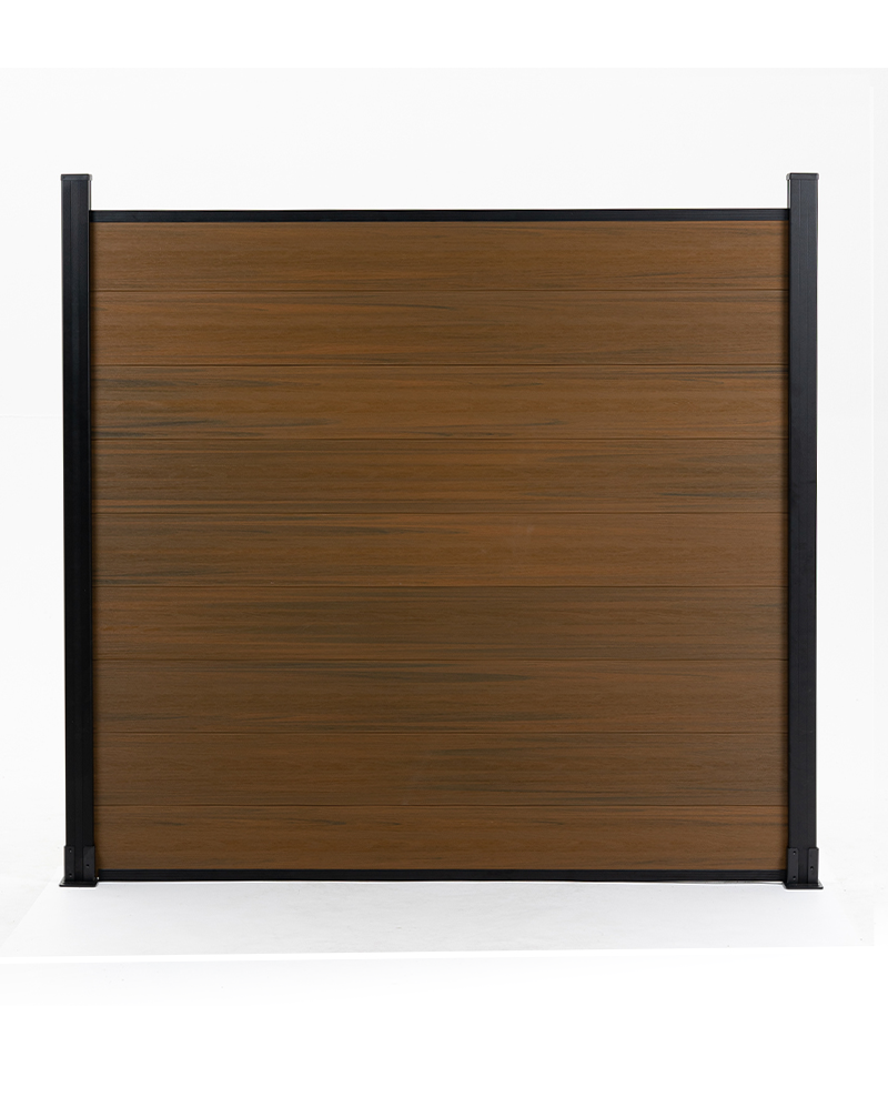 Composite Fence Co-Extrusion Walnut - Close Up Detail