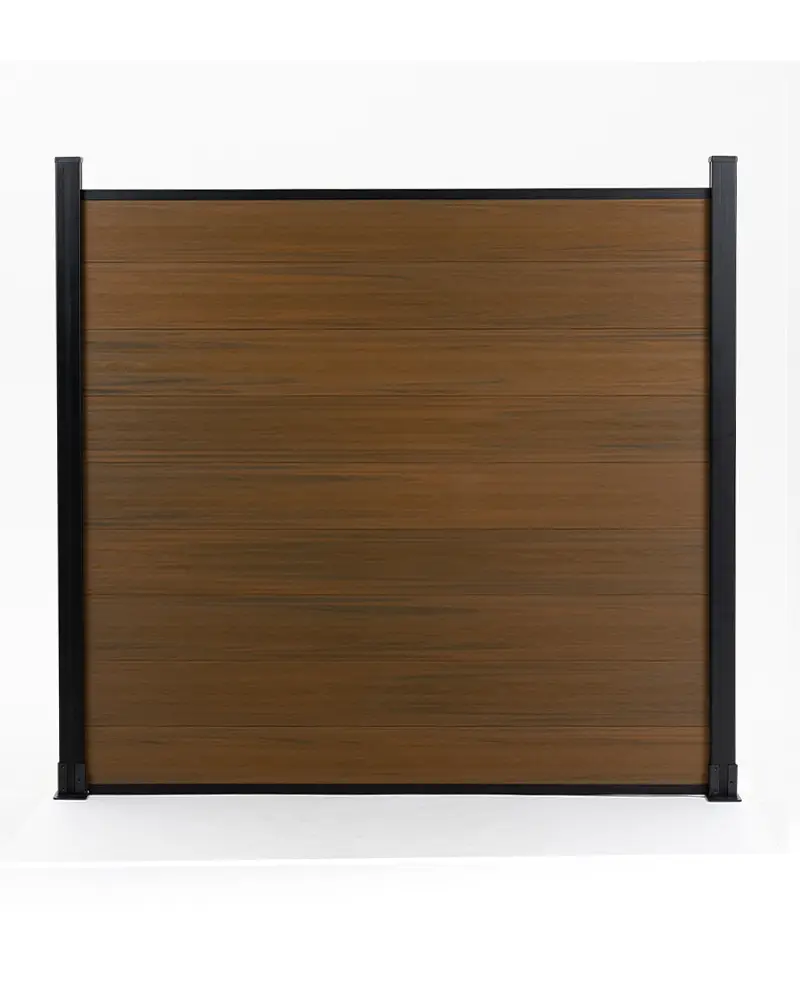 Composite Fence Co-Extrusion Walnut - Close Up Detail