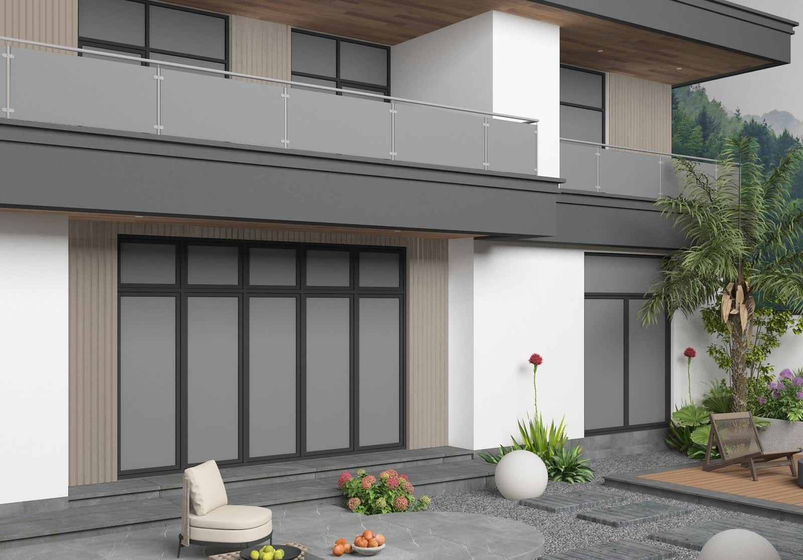 Ancient Wood Composite Wide Exterior Cladding - Angle View