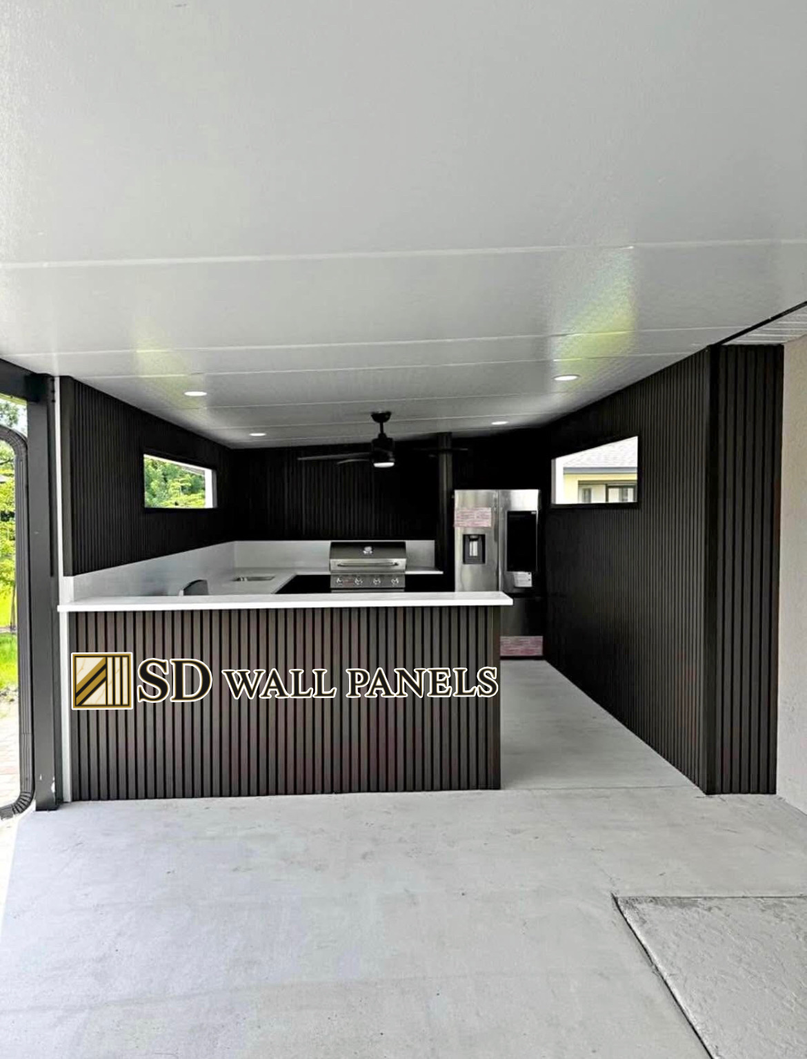 Black Composite Wide Exterior Cladding - Additional View