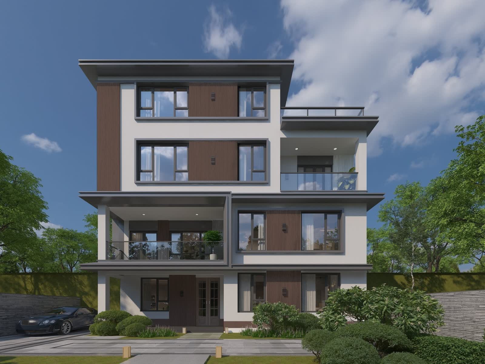 Dark Brown Composite Wide Exterior Cladding 4 Pc Box 23 2 Sq Ft - Close Up Detail