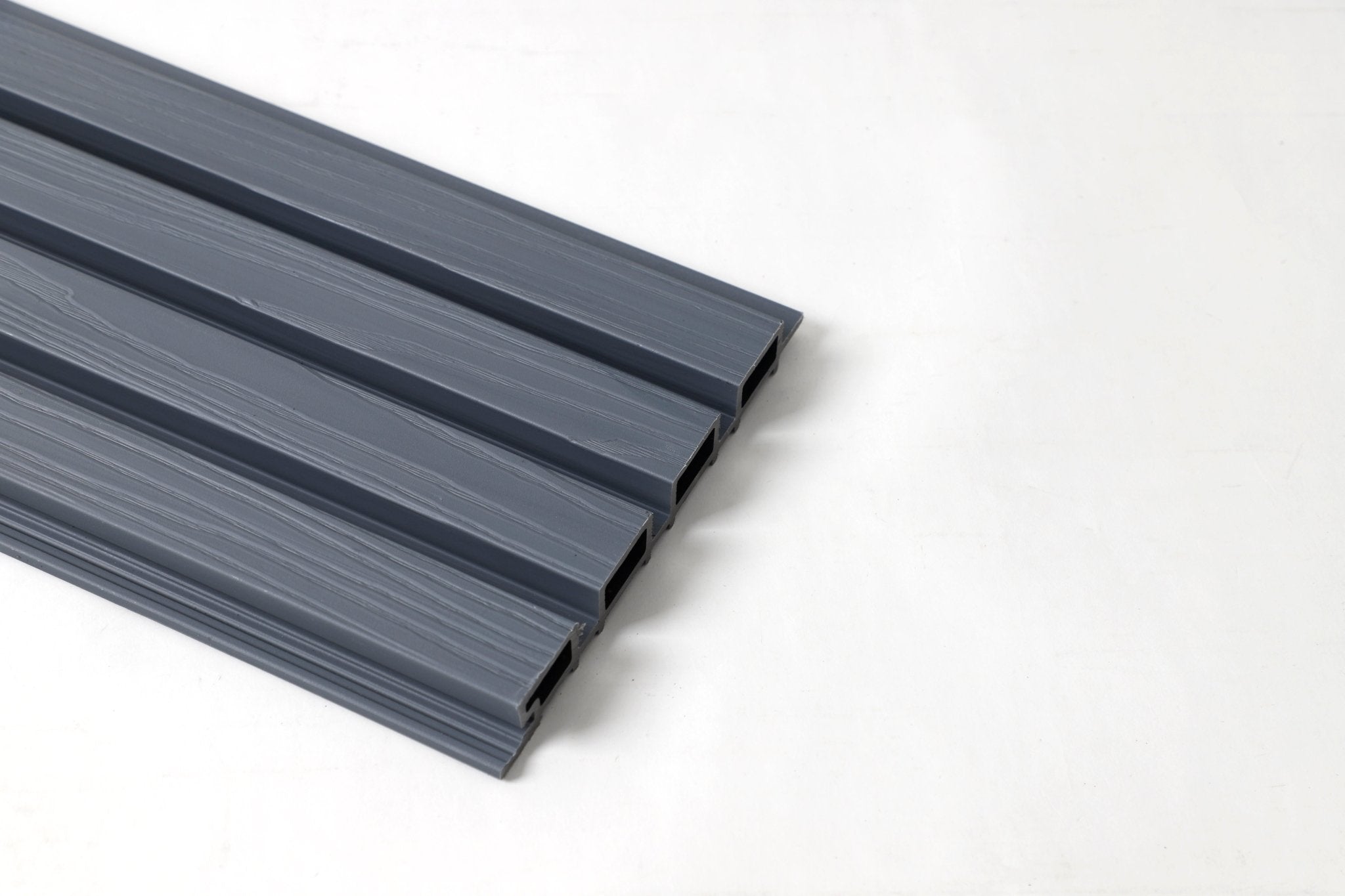 Light Gray Composite Wide Exterior Cladding - Angle View