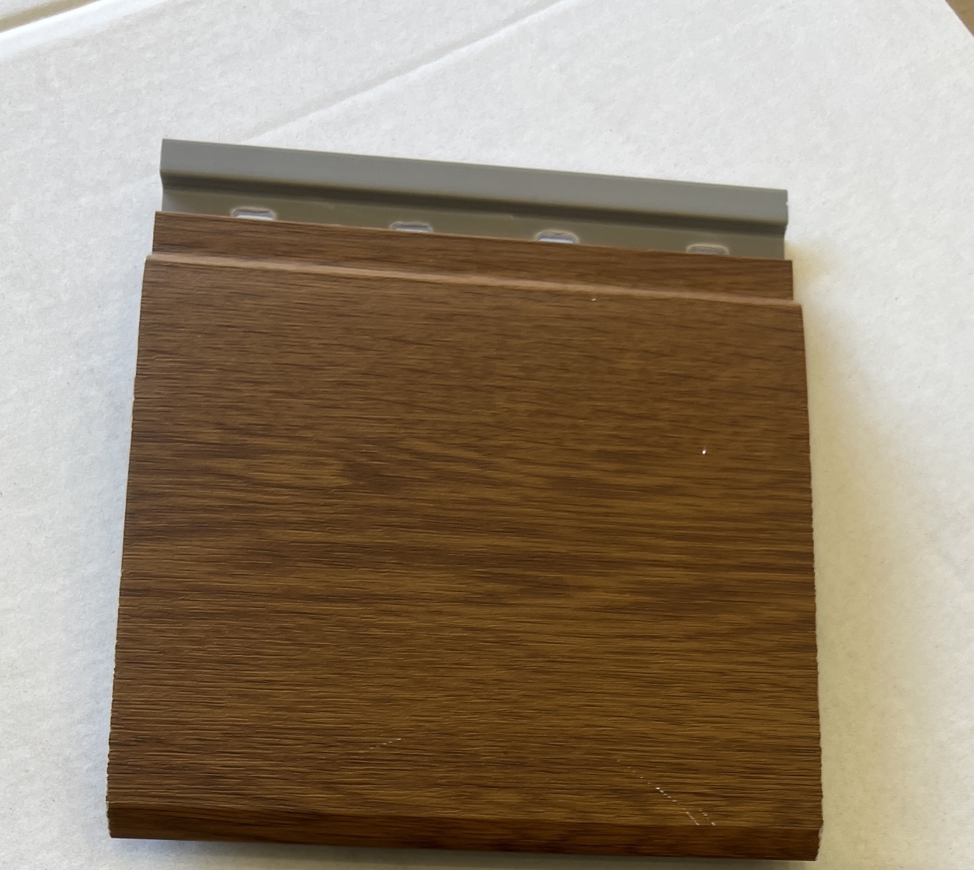Walnut Brown Exterior Shiplap Composite Siding - Detail View