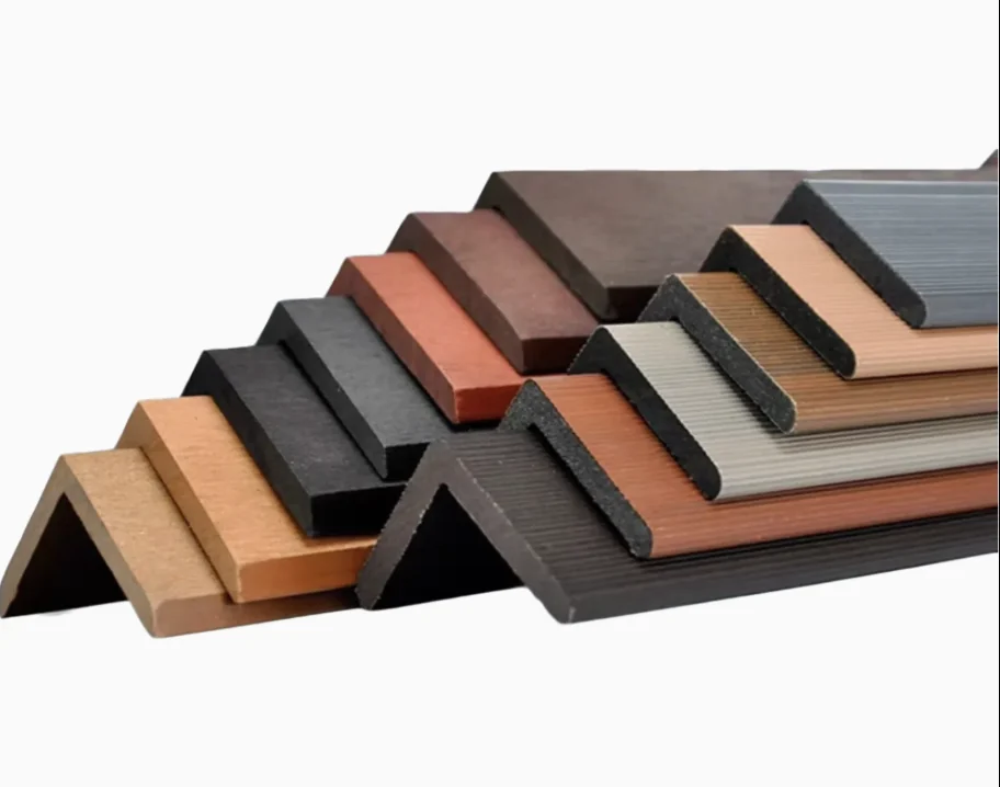 Exterior composite L trim color assortment and profile detail