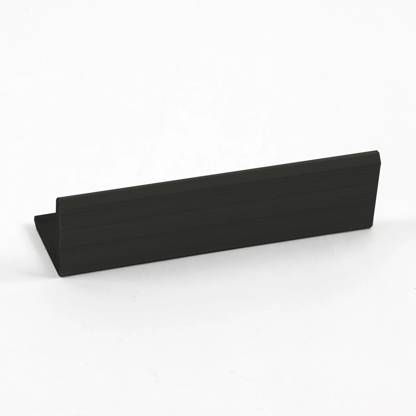 Black exterior composite siding end cap L trim