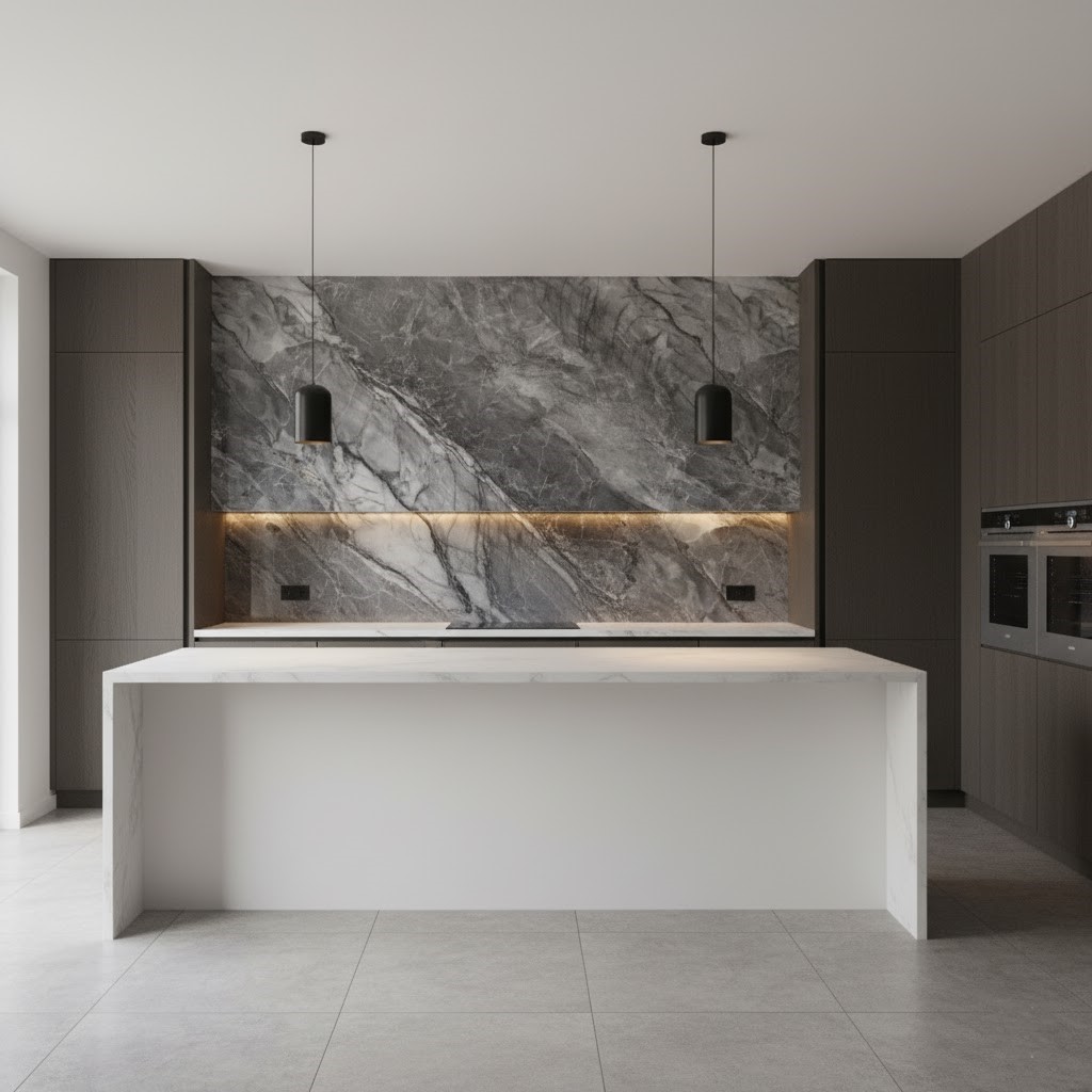 Dark Grey Vein - Close Up Detail