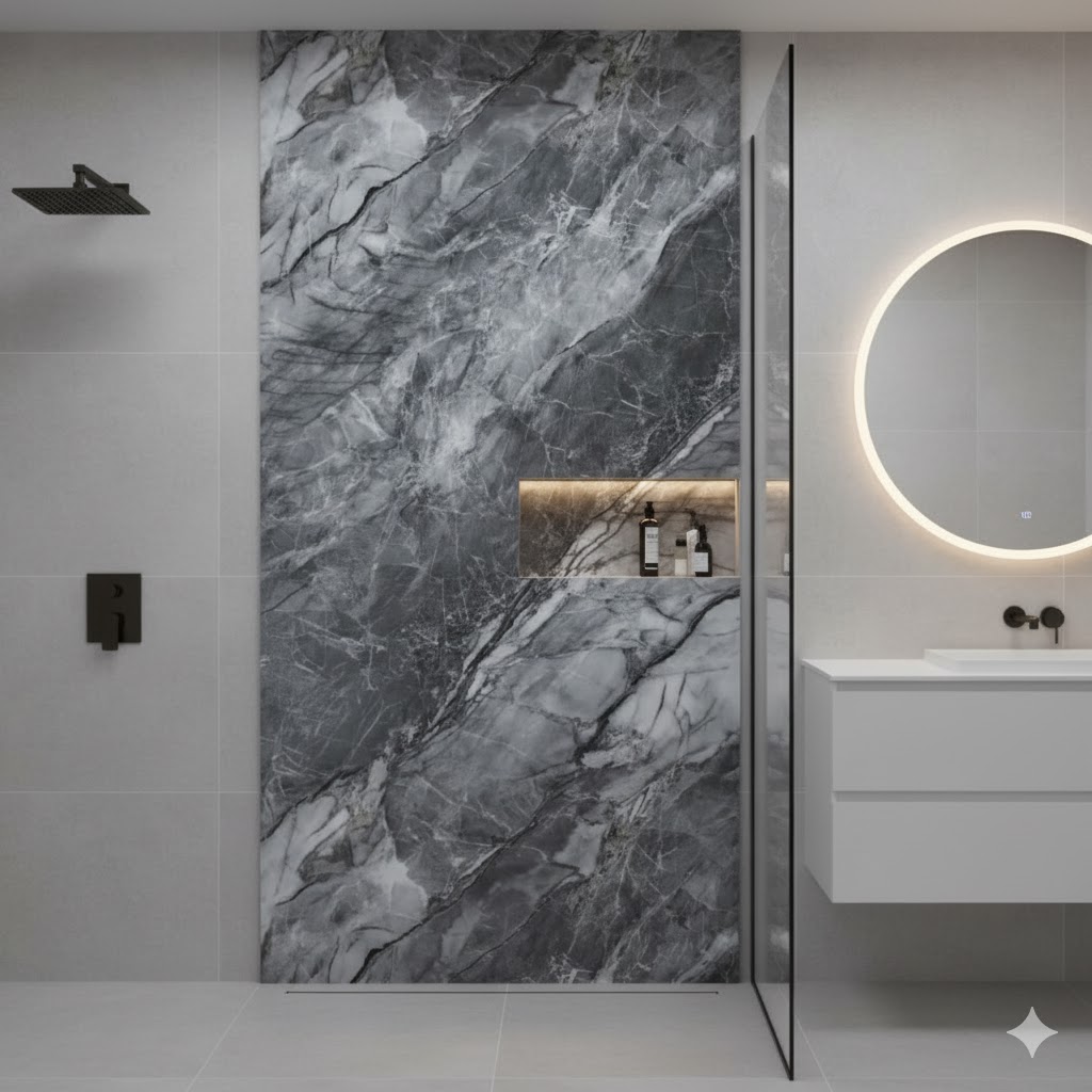 Dark Grey Vein - Angle View